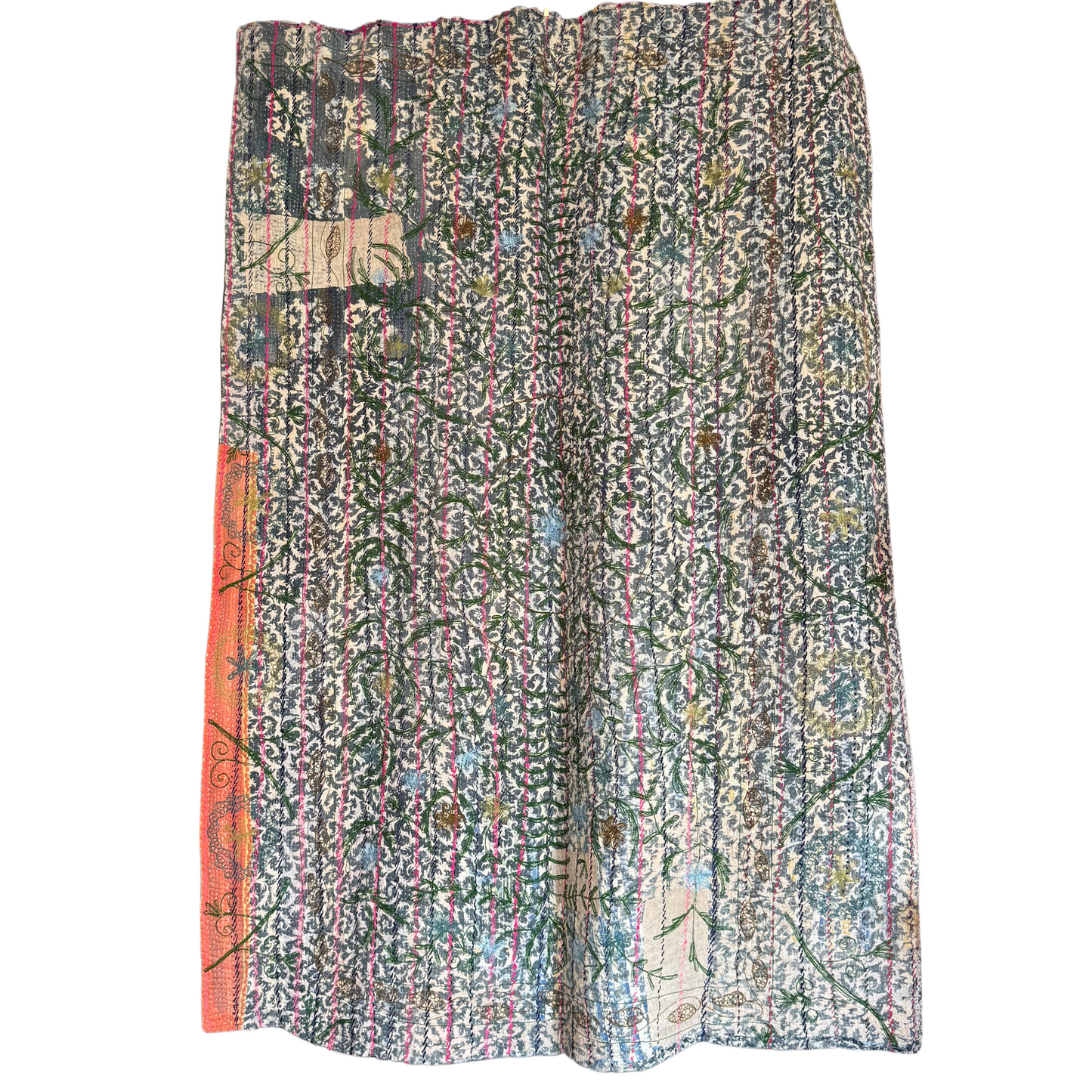 Kantha I Hand-Stitched Textile Art