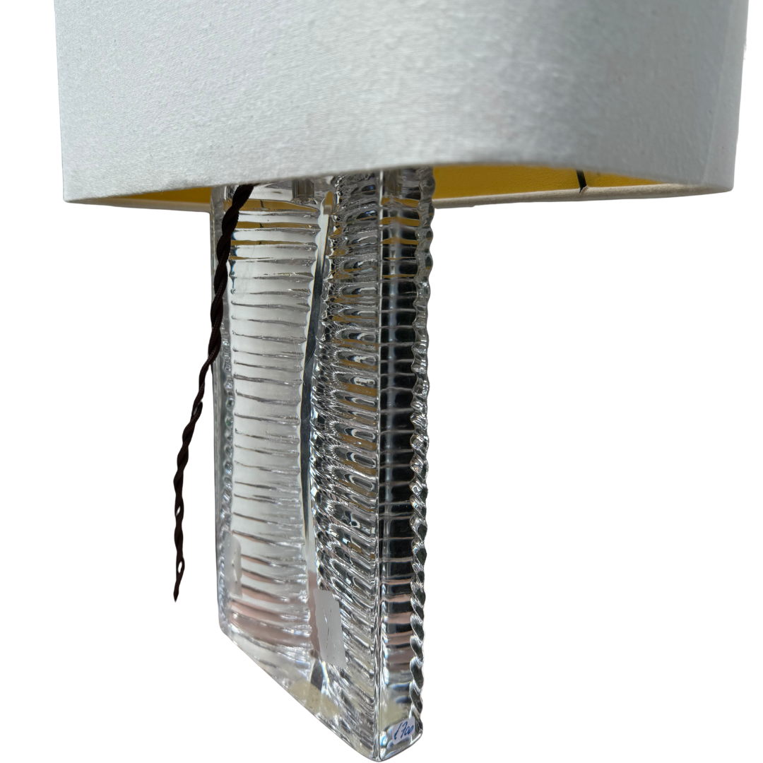 Crystal Table Lamp | Daum France | Signed | c. 1970s–1980s
