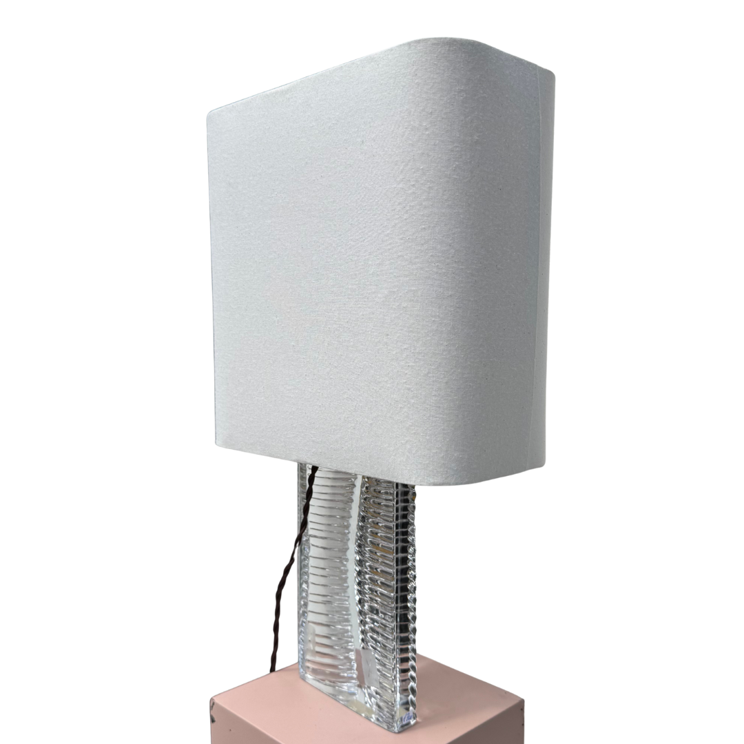 Crystal Table Lamp | Daum France | Signed | c. 1970s–1980s