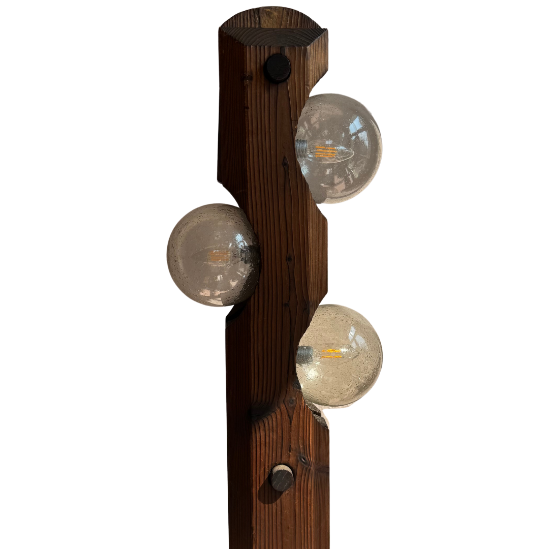 Textured bubble glass lighting detail, Temde floor lamp from the 1960s.