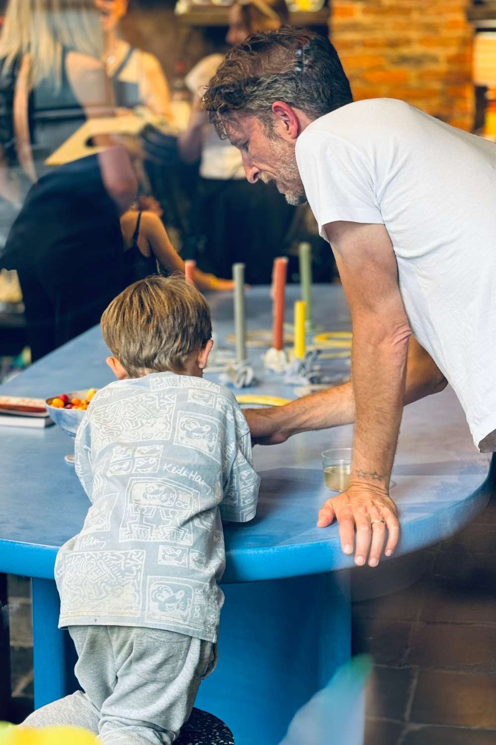 Custom Blue Microcement Table – Correl x Maaike Selects